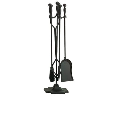 5 Piece Black Fireplace Tool Set - 30.5-in H
