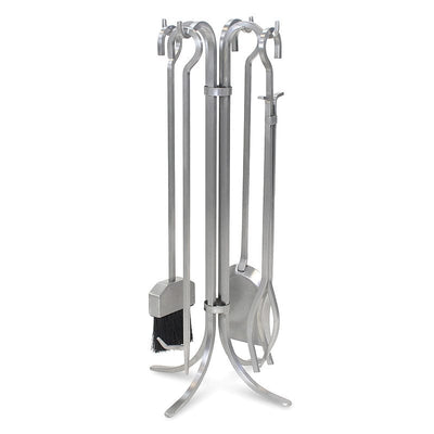 5 Piece Newport Stainless Steel Fireplace Tool Set - 28-inH