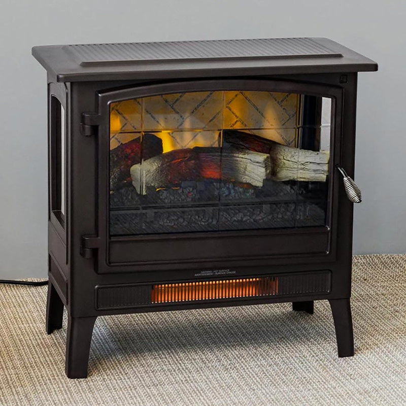 Country Living Bronze Infrared Electric Fireplace Stove Heater